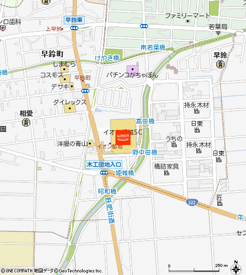 イオン都城店付近の地図